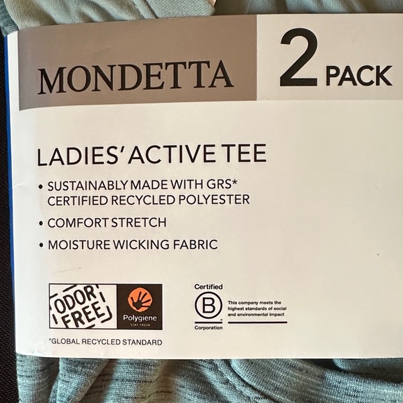 Mondetta Active Tee 2-Pack in Light Gray - Picture 3 of 6